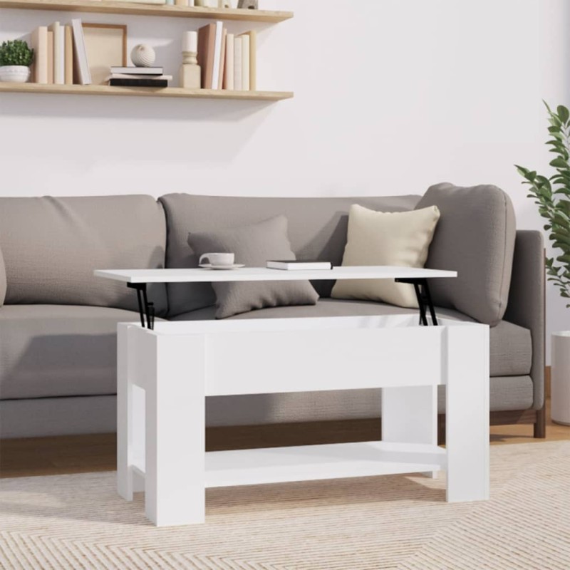vidaXL Couchtisch Weiß 101x49x52 cm Holzwerkstoff vidaXL Couchtisch Weiß 101x49x52 cm Holzwerkstoff