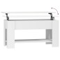 vidaXL Couchtisch Weiß 101x49x52 cm Holzwerkstoff vidaXL Couchtisch Weiß 101x49x52 cm Holzwerkstoff
