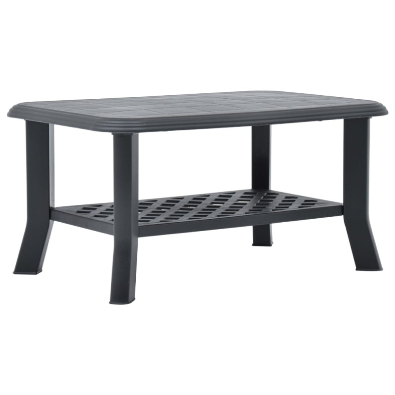 vidaXL Couchtisch Anthrazit 90x60x46 cm Kunststoff vidaXL Couchtisch Anthrazit 90x60x46 cm Kunststoff
