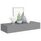 vidaXL Wand-Schubladenregale 2 Stk. Grau 60x23,5x10 cm MDF vidaXL Wand-Schubladenregale 2 Stk. Grau 60x23,5x10 cm MDF