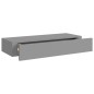 vidaXL Wand-Schubladenregale 2 Stk. Grau 60x23,5x10 cm MDF vidaXL Wand-Schubladenregale 2 Stk. Grau 60x23,5x10 cm MDF