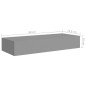 vidaXL Wand-Schubladenregale 2 Stk. Grau 60x23,5x10 cm MDF vidaXL Wand-Schubladenregale 2 Stk. Grau 60x23,5x10 cm MDF
