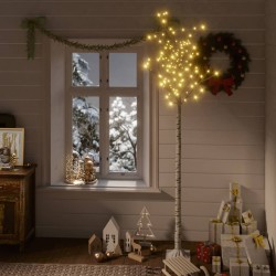 vidaXL Weihnachtsbaum 200 LEDs 2,2 m Warmweiß Weide Indoor Outdoor