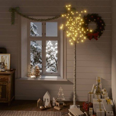 vidaXL Weihnachtsbaum 200 LEDs 2,2 m Warmweiß Weide Indoor Outdoor