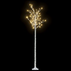 vidaXL Weihnachtsbaum 200 LEDs 2,2 m Warmweiß Weide Indoor Outdoor