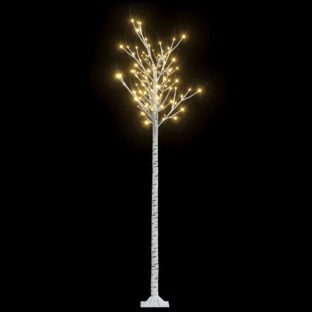 vidaXL Weihnachtsbaum 200 LEDs 2,2 m Warmweiß Weide Indoor Outdoor