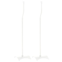 vidaXL Lautsprecherständer 2 Stk. Universal Weiß 19x19x82-104 cm Stahl