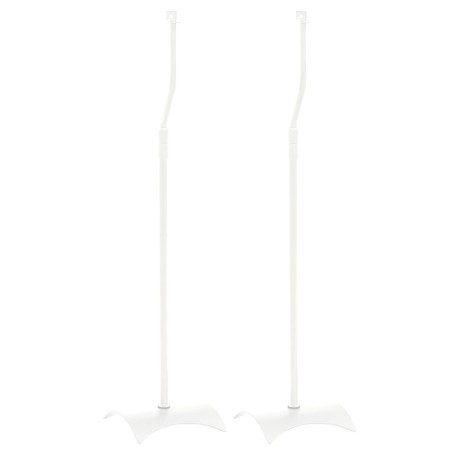 vidaXL Lautsprecherständer 2 Stk. Universal Weiß 19x19x82-104 cm Stahl