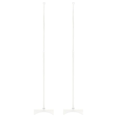 vidaXL Lautsprecherständer 2 Stk. Universal Weiß 19x19x82-104 cm Stahl