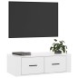 vidaXL TV-Wandschrank Hochglanz-Weiß 80x36x25 cm Holzwerkstoff