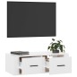 vidaXL TV-Wandschrank Hochglanz-Weiß 80x36x25 cm Holzwerkstoff