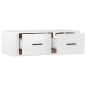 vidaXL TV-Wandschrank Hochglanz-Weiß 80x36x25 cm Holzwerkstoff