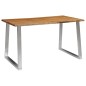 vidaXL Esstisch 140×80×75 cm Akazie Massivholz und Edelstahl vidaXL Esstisch 140×80×75 cm Akazie Massivholz und Edelstahl