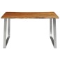 vidaXL Esstisch 140×80×75 cm Akazie Massivholz und Edelstahl vidaXL Esstisch 140×80×75 cm Akazie Massivholz und Edelstahl