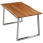 vidaXL Esstisch 140×80×75 cm Akazie Massivholz und Edelstahl vidaXL Esstisch 140×80×75 cm Akazie Massivholz und Edelstahl