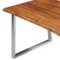 vidaXL Esstisch 140×80×75 cm Akazie Massivholz und Edelstahl vidaXL Esstisch 140×80×75 cm Akazie Massivholz und Edelstahl