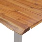 vidaXL Esstisch 140×80×75 cm Akazie Massivholz und Edelstahl vidaXL Esstisch 140×80×75 cm Akazie Massivholz und Edelstahl