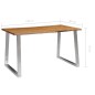 vidaXL Esstisch 140×80×75 cm Akazie Massivholz und Edelstahl vidaXL Esstisch 140×80×75 cm Akazie Massivholz und Edelstahl