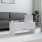 vidaXL Couchtisch Weiß 102x50,5x46,5 cm Holzwerkstoff vidaXL Couchtisch Weiß 102x50,5x46,5 cm Holzwerkstoff