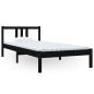 vidaXL Massivholzbett Schwarz 90x200 cm vidaXL Massivholzbett Schwarz 90x200 cm