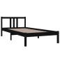 vidaXL Massivholzbett Schwarz 90x200 cm vidaXL Massivholzbett Schwarz 90x200 cm