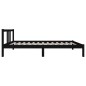 vidaXL Massivholzbett Schwarz 90x200 cm vidaXL Massivholzbett Schwarz 90x200 cm