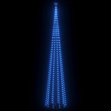 vidaXL LED-Weihnachtsbaum Kegelform Blau 752 LEDs Dekoration 160x500 cm