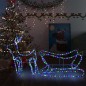 vidaXL Weihnachtsdekoration Rentiere und Schlitten Outdoor 252 LEDs vidaXL Weihnachtsdekoration Rentiere und Schlitten Outdoor 252 LEDs