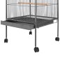 vidaXL Vogelkäfig mit Dach Stahl Schwarz 66x66x155 cm vidaXL Vogelkäfig mit Dach Stahl Schwarz 66x66x155 cm