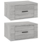 vidaXL Wand-Nachttische 2 Stk. Grau Sonoma 50x36x25 cm vidaXL Wand-Nachttische 2 Stk. Grau Sonoma 50x36x25 cm