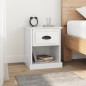 vidaXL Nachttisch Hochglanz-Weiß 39x39x47,5 cm Holzwerkstoff vidaXL Nachttisch Hochglanz-Weiß 39x39x47,5 cm Holzwerkstoff