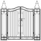 vidaXL Gartentor Schwarz 121x8x100 cm Schmiedeeisen vidaXL Gartentor Schwarz 121x8x100 cm Schmiedeeisen