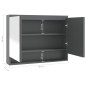 vidaXL Spiegelschrank fürs Bad 80x15x60 cm MDF Glänzend Grau vidaXL Spiegelschrank fürs Bad 80x15x60 cm MDF Glänzend Grau