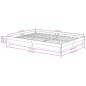 vidaXL Massivholzbett 135x190 cm vidaXL Massivholzbett 135x190 cm