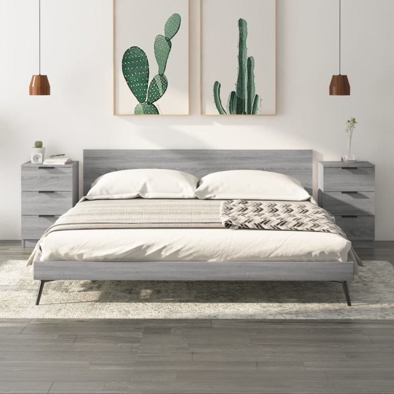 vidaXL Nachttische 2 Stk. Grau Sonoma 40x36x65 cm vidaXL Nachttische 2 Stk. Grau Sonoma 40x36x65 cm