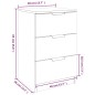 vidaXL Nachttische 2 Stk. Grau Sonoma 40x36x65 cm vidaXL Nachttische 2 Stk. Grau Sonoma 40x36x65 cm