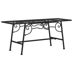 vidaXL Baumbank 110 cm Schwarz Stahl