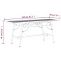 vidaXL Baumbank 110 cm Schwarz Stahl vidaXL Baumbank 110 cm Schwarz Stahl
