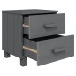 vidaXL Nachttische HAMAR 2 Stk. Dunkelgrau 40x35x44,5 cm Massivholz vidaXL Nachttische HAMAR 2 Stk. Dunkelgrau 40x35x44,5 cm Massivholz