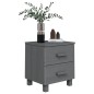vidaXL Nachttische HAMAR 2 Stk. Dunkelgrau 40x35x44,5 cm Massivholz vidaXL Nachttische HAMAR 2 Stk. Dunkelgrau 40x35x44,5 cm Massivholz