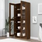 vidaXL Vitrinenschrank Braun Eiche 82,5x30,5x185,5 cm Holzwerkstoff vidaXL Vitrinenschrank Braun Eiche 82,5x30,5x185,5 cm Holzwerkstoff