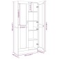 vidaXL Vitrinenschrank Braun Eiche 82,5x30,5x185,5 cm Holzwerkstoff vidaXL Vitrinenschrank Braun Eiche 82,5x30,5x185,5 cm Holzwerkstoff