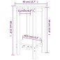 vidaXL Couchtisch Grau Ø 40x60 cm Massivholz Kiefer vidaXL Couchtisch Grau Ø 40x60 cm Massivholz Kiefer