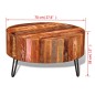vidaXL Couchtisch Altholz Massiv Rund vidaXL Couchtisch Altholz Massiv Rund
