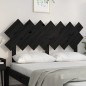 vidaXL Bett-Kopfteil Schwarz 141x3x80,5 cm Massivholz Kiefer