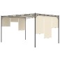 vidaXL Gartenpavillon mit Seitenvorhang 4x3x2,25 m Creme vidaXL Gartenpavillon mit Seitenvorhang 4x3x2,25 m Creme