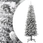 vidaXL Künstlicher Weihnachtsbaum Beschneit Schlank 150 cm PVC&PE vidaXL Künstlicher Weihnachtsbaum Beschneit Schlank 150 cm PVC&PE