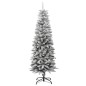 vidaXL Künstlicher Weihnachtsbaum Beschneit Schlank 150 cm PVC&PE vidaXL Künstlicher Weihnachtsbaum Beschneit Schlank 150 cm PVC&PE