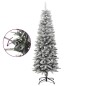 vidaXL Künstlicher Weihnachtsbaum Beschneit Schlank 150 cm PVC&PE vidaXL Künstlicher Weihnachtsbaum Beschneit Schlank 150 cm PVC&PE