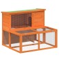 vidaXL Kaninchenstall Braun 102x90x84,5 cm Massivholz Kiefer vidaXL Kaninchenstall Braun 102x90x84,5 cm Massivholz Kiefer